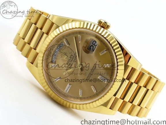 Best AAA Replica Sites Bezel ARF 228238 Crystal Diamonds Bracelet DayDate WrinkleFree 40 YG President VR 1550 on Steel 904L 0123